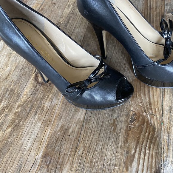 Enzo Angiolini Shoes - Enzo‎ Angiolini Black Leather Heels Size 6